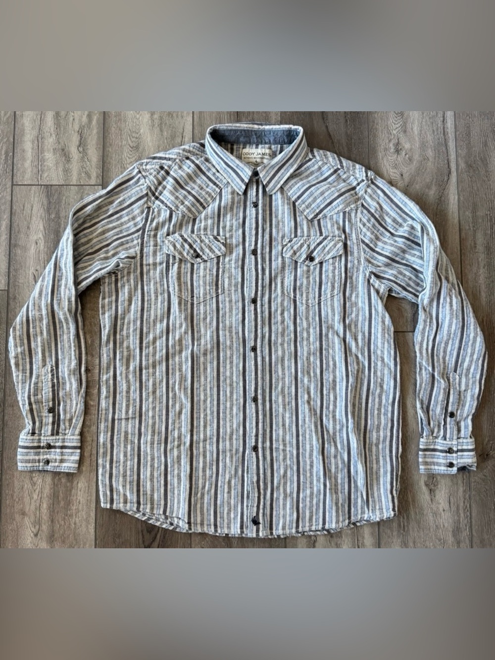 Cody James Western Shirt Men’s XL Pearl Snap Long Sleeve 100% Cotton Rodeo Wear